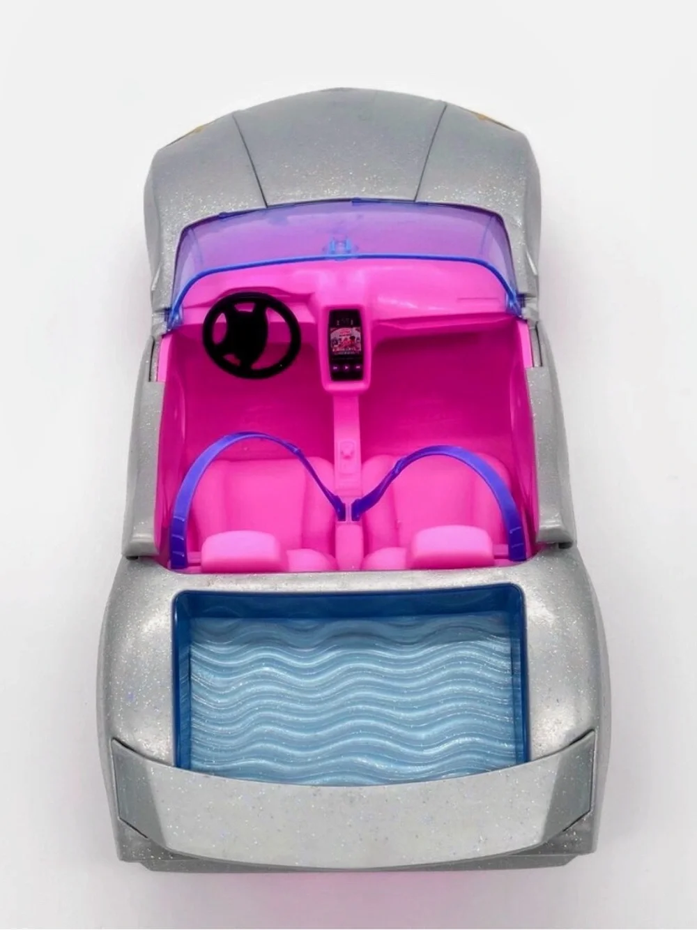 Mattel Barbie Extra Convertible Toy Car with Sparkling Exterior & Pink Interior